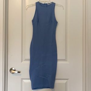 Fashion Nova Body Sculpting Blue MIDI Dress XS